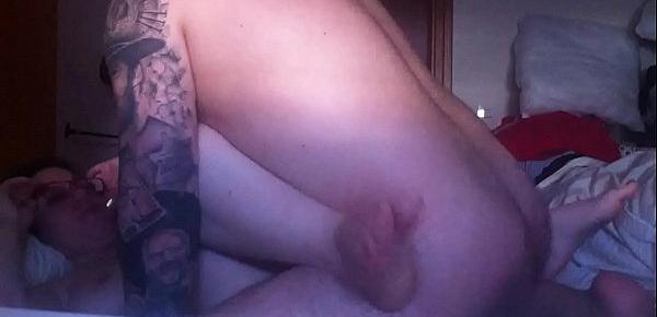  Pale booty blowjob and riding big cock